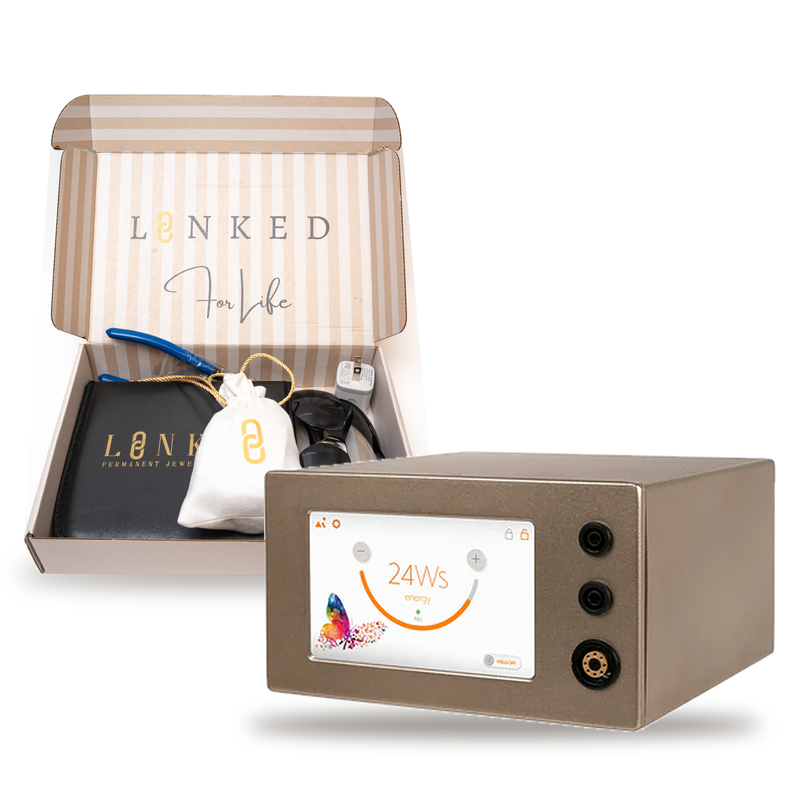 Orion mPulse 2.0 permanent jewelry starter kit with welder and LINKED kit box