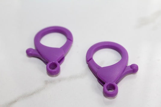 Purple Oversized Lobster Clasp - Plastic