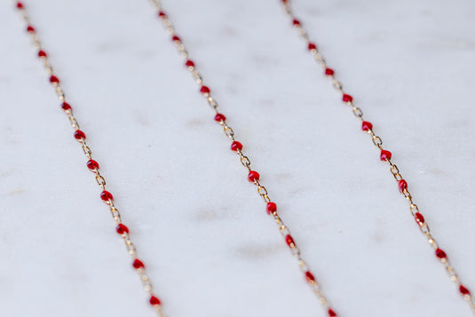 Core - 14K Gold Filled Enamel (Red)