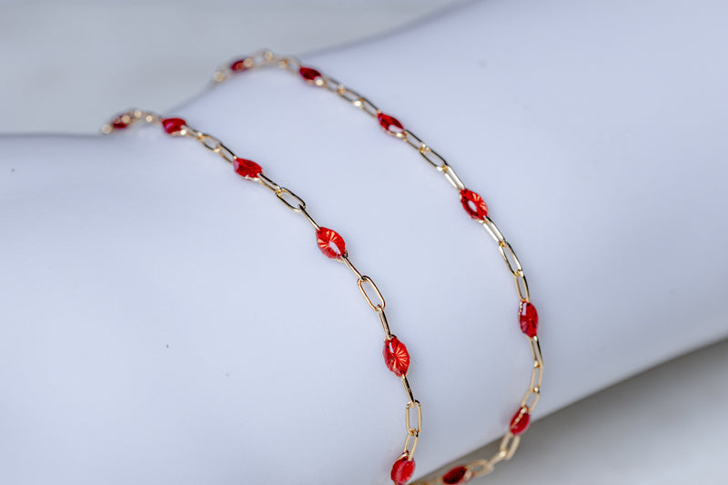 Load image into Gallery viewer, Core - 14K Gold Filled Enamel (Red)
