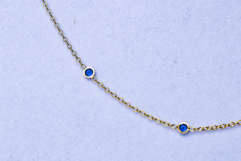 Cargue la imagen en el visor de la galería, Cielo - Relleno de oro de 14 quilates (azul)
