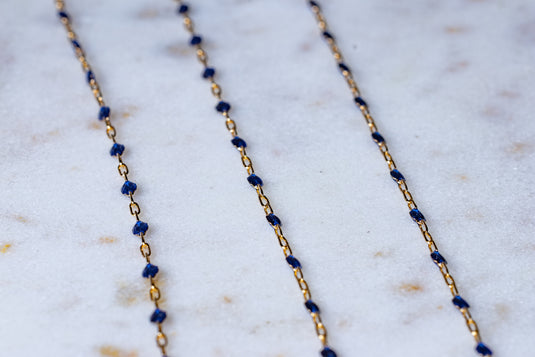 Noble - 14K Gold Filled Enamel (Blue)