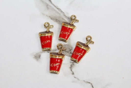 Cola Soda Cup Charm - Gold Plated