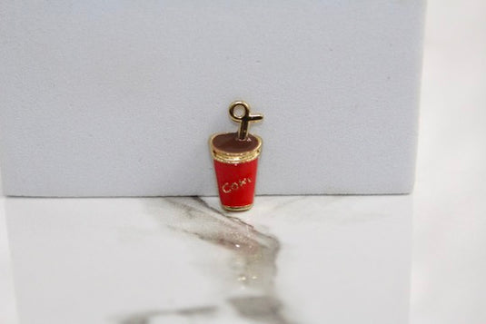 Cola Soda Cup Charm - Gold Plated