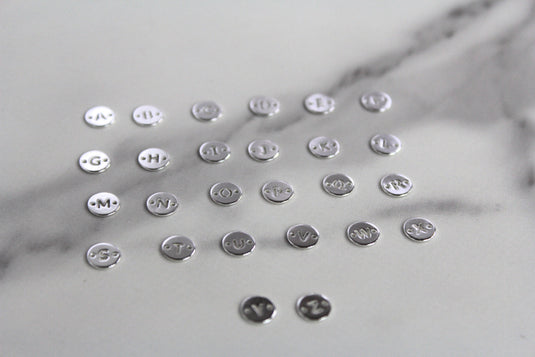Circle Letter Connector - Sterling Silver