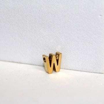 Dije de letra sencilla - Chapado en oro de 14 quilates (amarillo)
