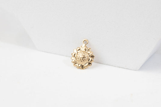 Sunflower Charm - 14K Gold Filled (Yellow)