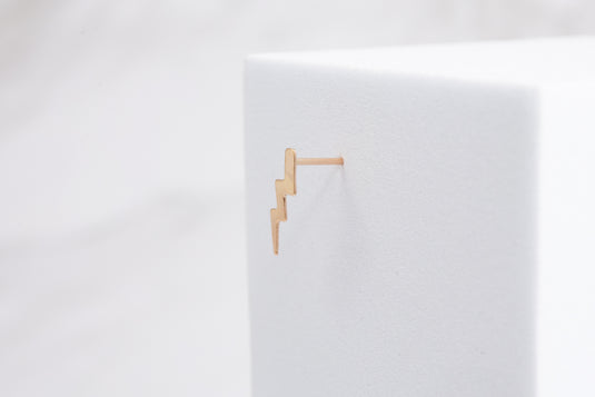 Lightning Stud Earring - 14K Gold Filled (Yellow)
