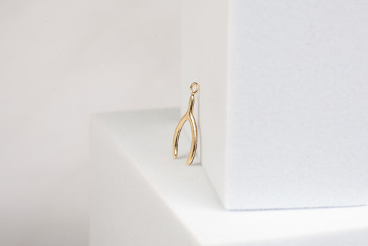 Wishbone Charm - 14K Gold Filled (Yellow)