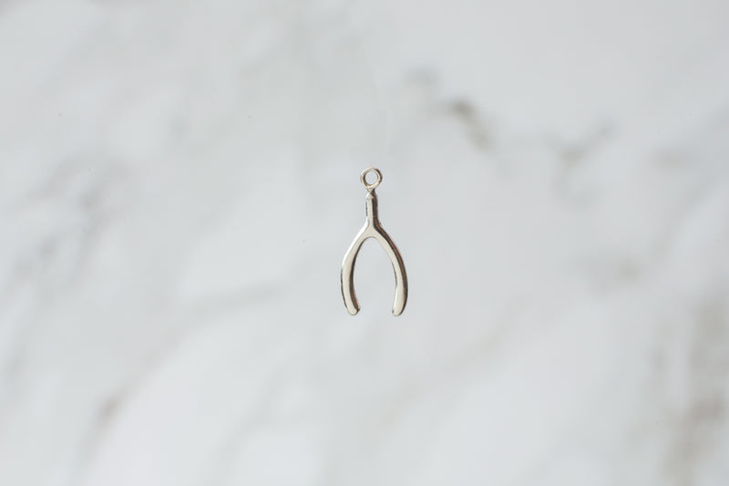 Load image into Gallery viewer, Wishbone Charm - Sterling Silver
