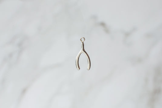 Wishbone Charm - Sterling Silver