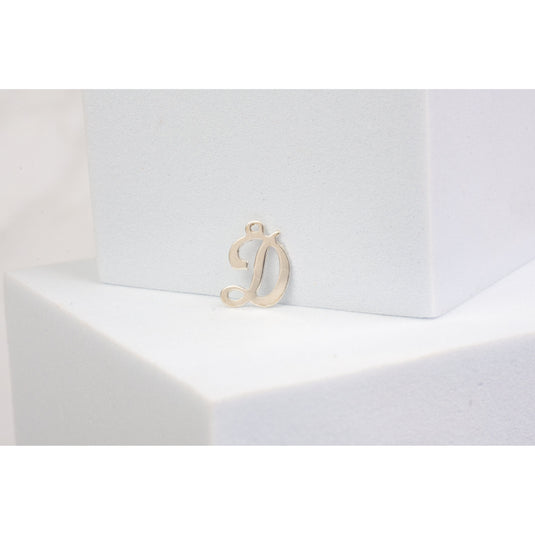 Sterling Silver  Letter  Cursive  charm