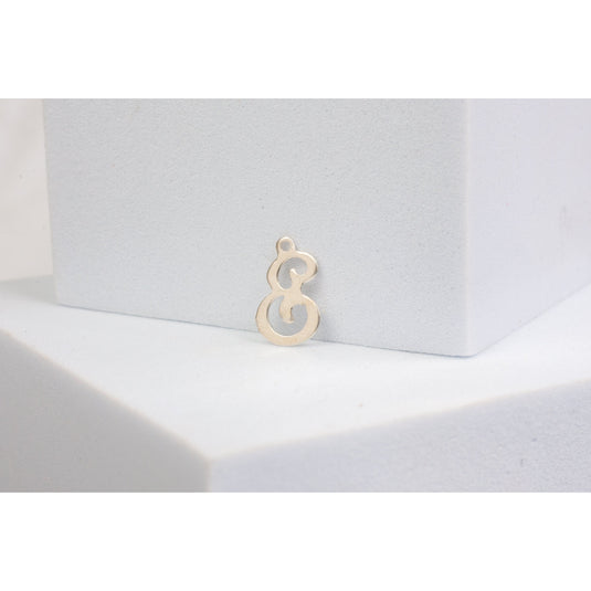 Sterling Silver  Letter  Cursive  charm