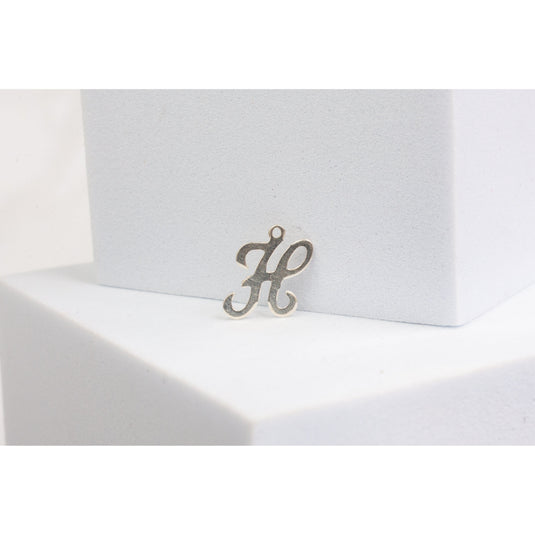 Sterling Silver  Letter  Cursive  charm