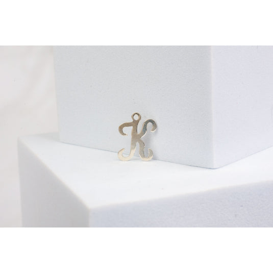 Sterling Silver  Letter  Cursive  charm