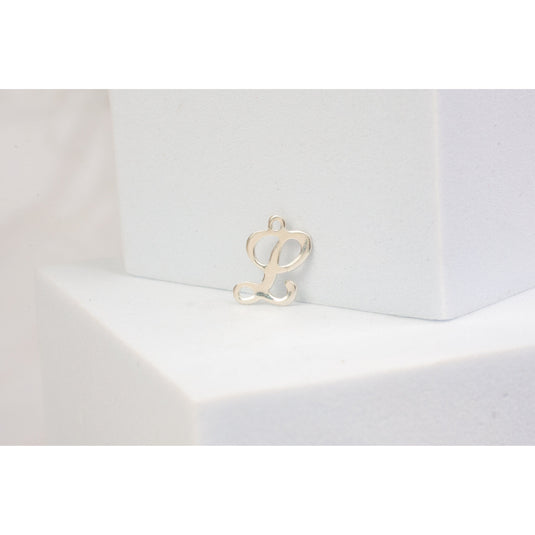 Sterling Silver  Letter  Cursive  charm