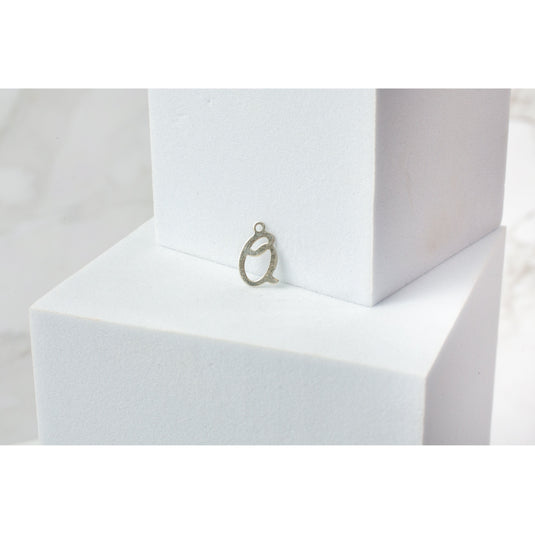 Cursive Script Style Letter Charm - Sterling Silver