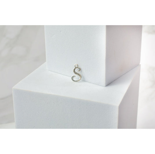 Sterling Silver  Letter  Cursive  charm