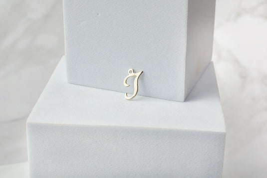 Sterling Silver  Letter  Cursive  charm