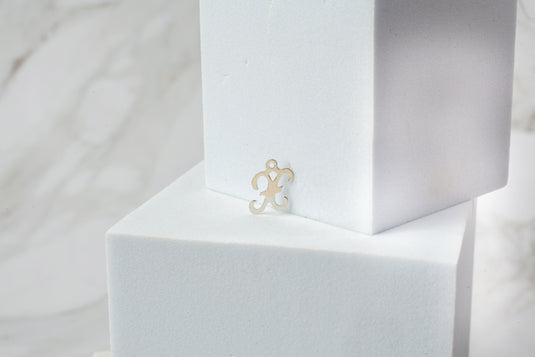 Sterling Silver  Letter  Cursive  charm