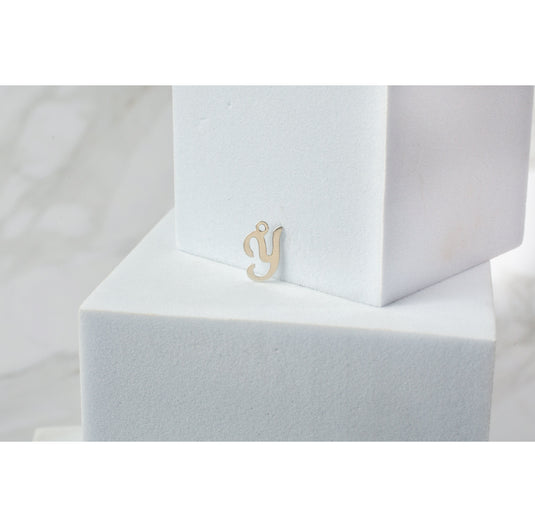 Sterling Silver  Letter  Cursive  charm