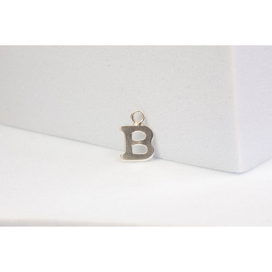 Sterling Silver  Letter  charm block style permanent jewelry supplies