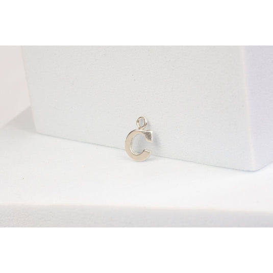 Sterling Silver  Letter  charm block style permanent jewelry supplies