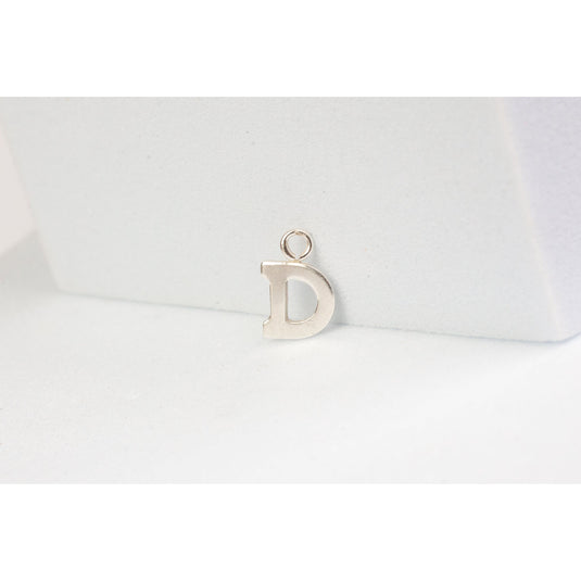 Sterling Silver  Letter  charm block style permanent jewelry supplies
