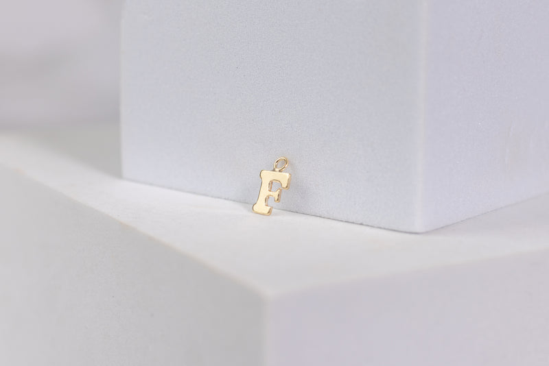 Load image into Gallery viewer, Block Style Letter Charm - Sterling Silver
