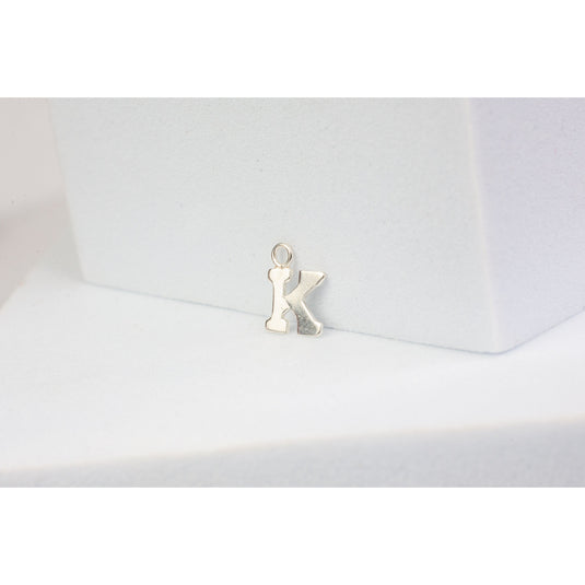 Sterling Silver  Letter  charm block style permanent jewelry supplies