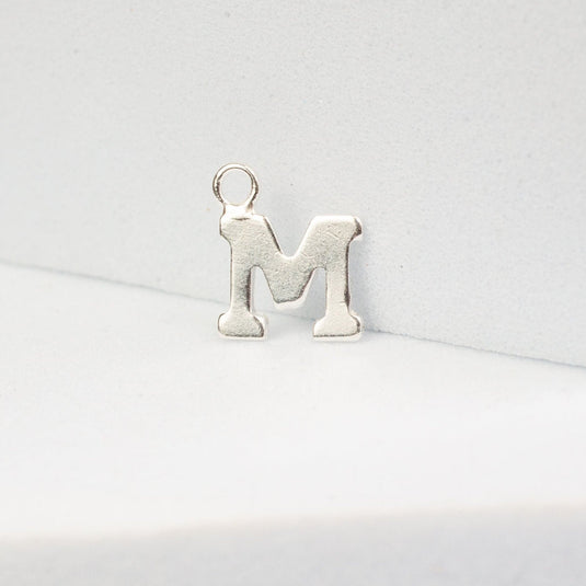 Sterling Silver  Letter  charm block style permanent jewelry supplies 