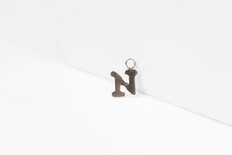 Load image into Gallery viewer, Block Style Letter Charm - Sterling Silver
