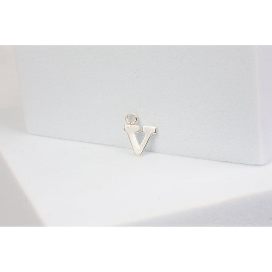 Sterling Silver  Letter  charm block style permanent jewelry supplies 