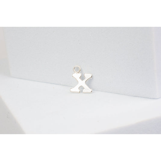 Sterling Silver  Letter  charm block style permanent jewelry supplies 