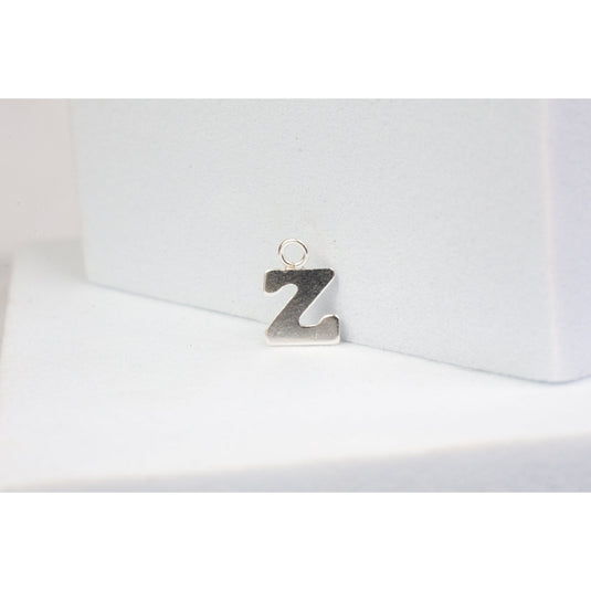 Sterling Silver  Letter  charm block style permanent jewelry supplies 