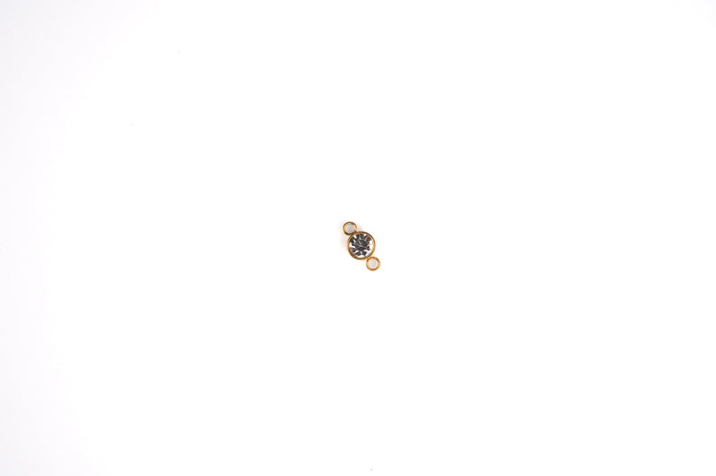 Load image into Gallery viewer, 3mm 18K Gold PVD Stainless Steel Birthstone Connector
