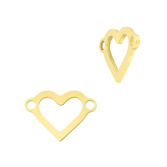 Heart Outline Connector - 14K Gold Filled (Yellow)