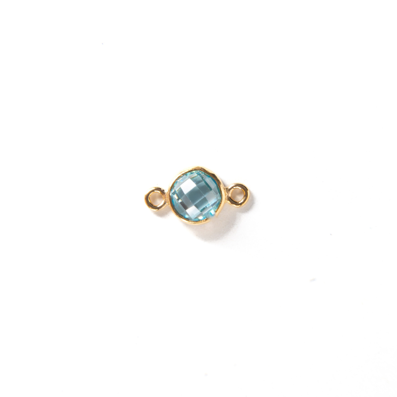 Load image into Gallery viewer, 4mm CZ Birthstone Connecters - 14K Gold Filled
