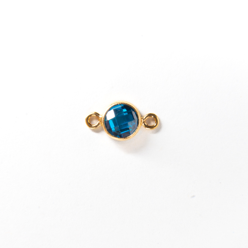 Load image into Gallery viewer, 4mm CZ Birthstone Connecters - 14K Gold Filled
