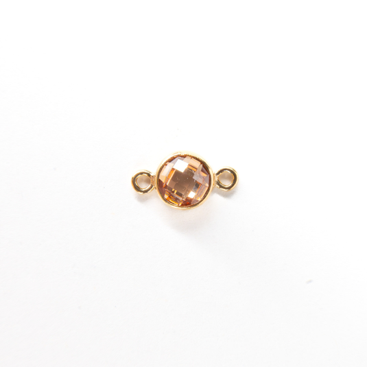 4mm CZ Birthstone Connecters - 14K Gold Filled