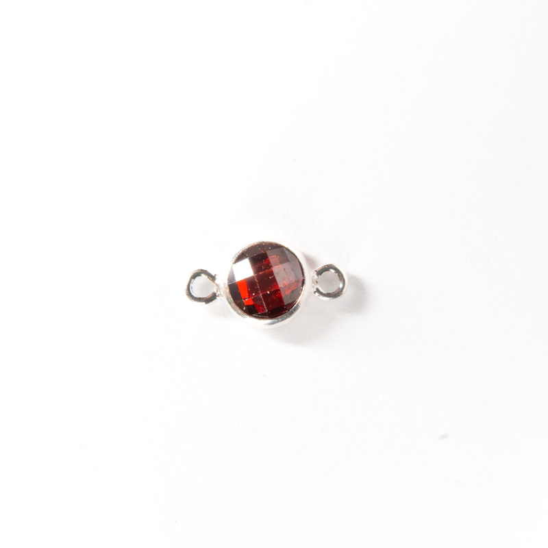 Load image into Gallery viewer, 3mm CZ Birthstone Connecters - Sterling Silver
