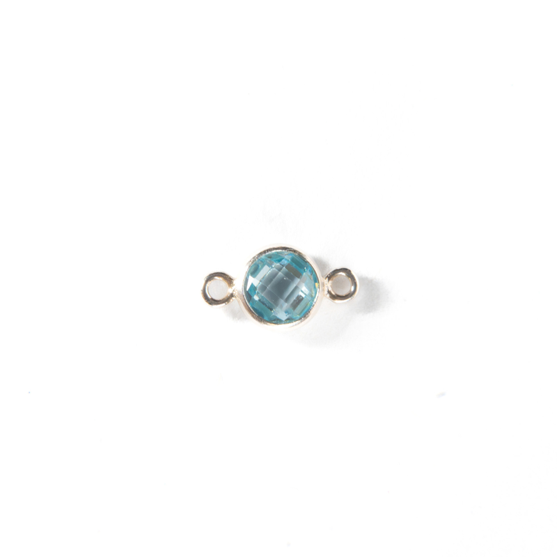 Load image into Gallery viewer, 3mm CZ Birthstone Connecters - Sterling Silver
