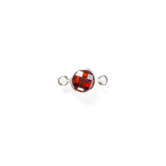 3mm CZ Birthstone Connecters - Sterling Silver