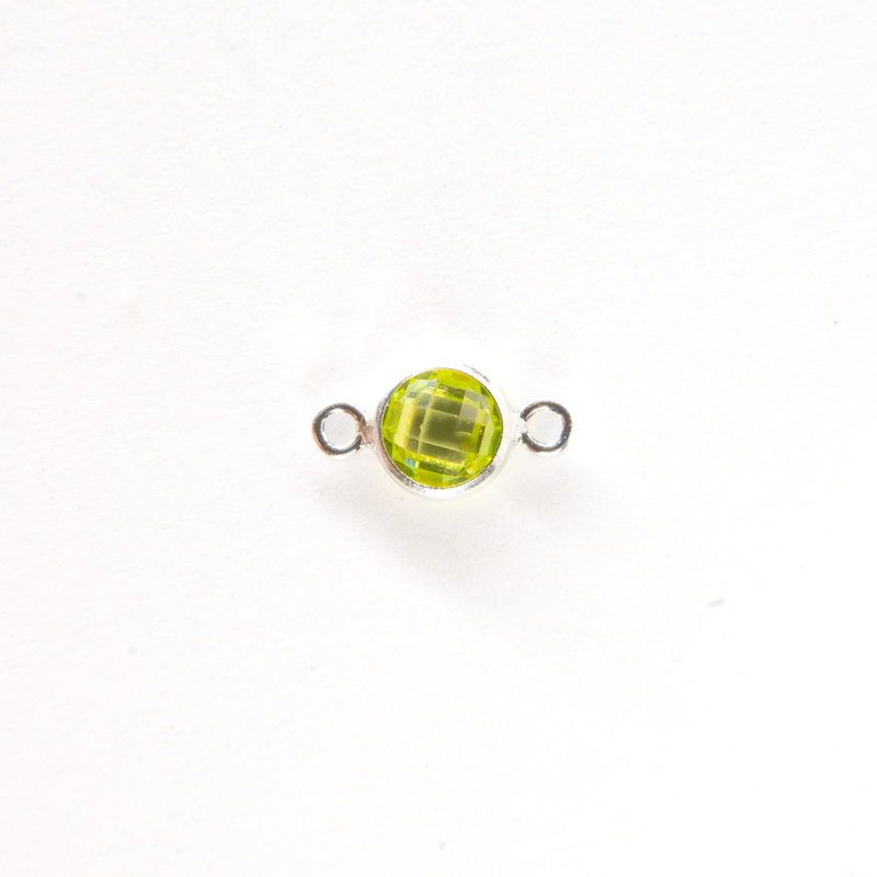 Load image into Gallery viewer, 3mm CZ Birthstone Connecters - Sterling Silver
