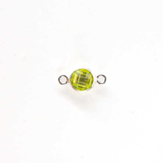 3mm CZ Birthstone Connecters - Sterling Silver