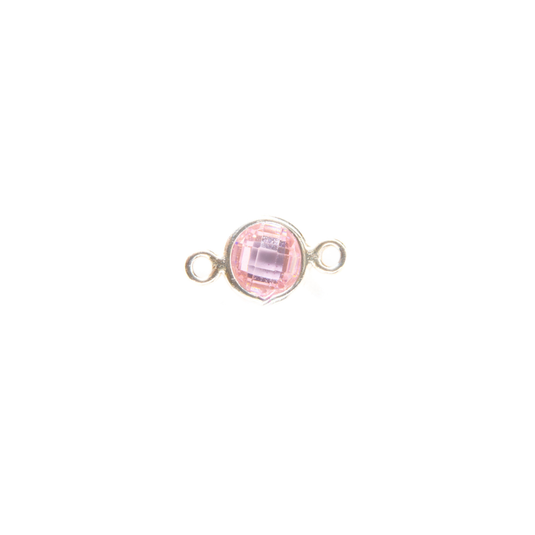 3mm CZ Birthstone Connecters - Sterling Silver