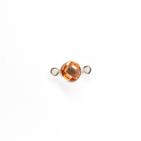 3mm CZ Birthstone Connecters - Sterling Silver