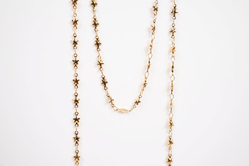 Load image into Gallery viewer, Celine - 18K Gold PVD Star Connector Chain
