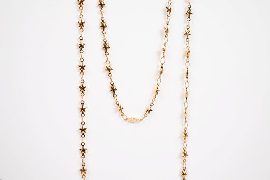 Celine - 18K Gold PVD Star Connector Chain
