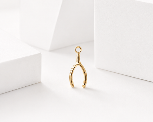 Wishbone Charm - 14K Gold Filled (Yellow)